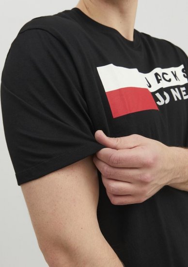 Jack & Jones CORP Logo T-Shirt Black/PLAY 4 - T-skjorter - Store T-skjorter - 2XL-14XL