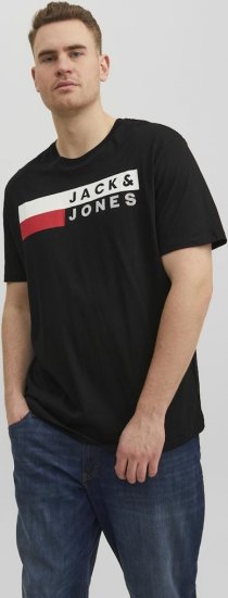 Jack & Jones CORP Logo T-Shirt Black/PLAY 4 - T-skjorter - Store T-skjorter - 2XL-14XL