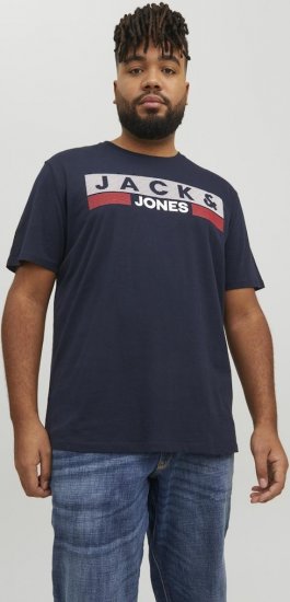 Jack & Jones CORP Logo T-Shirt Navy/PLAY 4 - T-skjorter - Store T-skjorter - 2XL-14XL