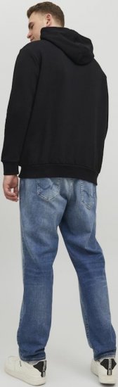 Jack & Jones CORP LOGO PLAY 4 Print Hoodie Black - Gensere og hettegensere - Store hettegensere - 2XL-14XL