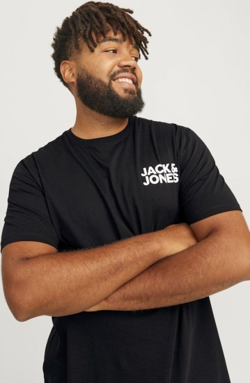 Jack & Jones CORP Logo T-Shirt Black - T-skjorter - Store T-skjorter - 2XL-14XL