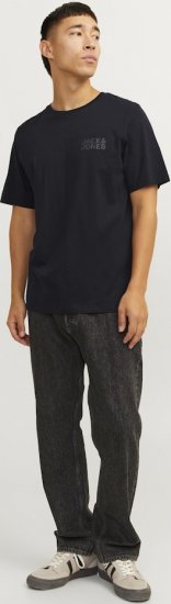 Jack & Jones CORP Logo T-Shirt Black w Small Black Print - T-skjorter - Store T-skjorter - 2XL-14XL