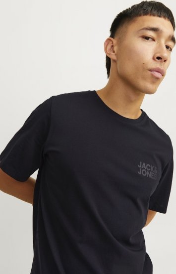 Jack & Jones CORP Logo T-Shirt Black w Small Black Print - T-skjorter - Store T-skjorter - 2XL-14XL