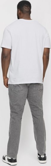 Jack & Jones CORP Logo T-Shirt White w Small Black Print - T-skjorter - Store T-skjorter - 2XL-14XL