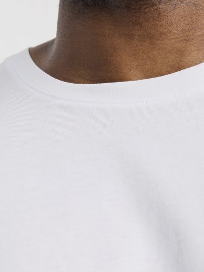 Jack & Jones CORP Logo T-Shirt White w Small Black Print - T-skjorter - Store T-skjorter - 2XL-14XL