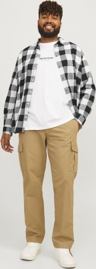 Jack & Jones Gingham L/S Shirt Whisper White - Skjorter - Store skjorter - 2XL-8XL