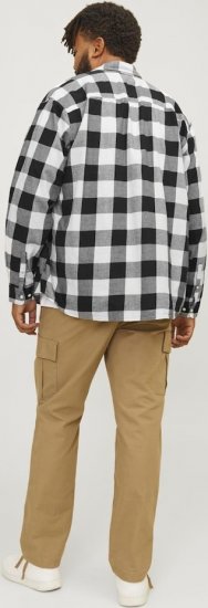 Jack & Jones Gingham L/S Shirt Whisper White - Skjorter - Store skjorter - 2XL-8XL