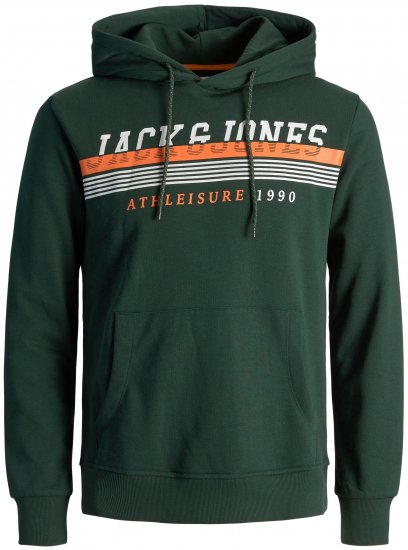 Jack & Jones JJIRON Hoodie Green - Gensere og hettegensere - Store hettegensere - 2XL-14XL