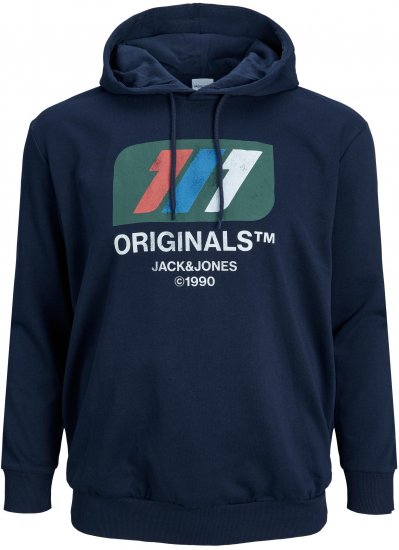 Jack & Jones JORNATE SWEAT Hoodie Navy - Gensere og hettegensere - Store hettegensere - 2XL-14XL