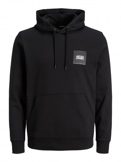 Jack & Jones JJLOCK SWEAT HOOD Black - Gensere og Hettegensere - Store hettegensere - 2XL-14XL