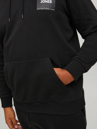 Jack & Jones JJLOCK SWEAT HOOD Black - Gensere og hettegensere - Store hettegensere - 2XL-14XL