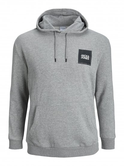 Jack & Jones JJLOCK SWEAT HOOD Grey - Gensere og hettegensere - Store hettegensere - 2XL-14XL