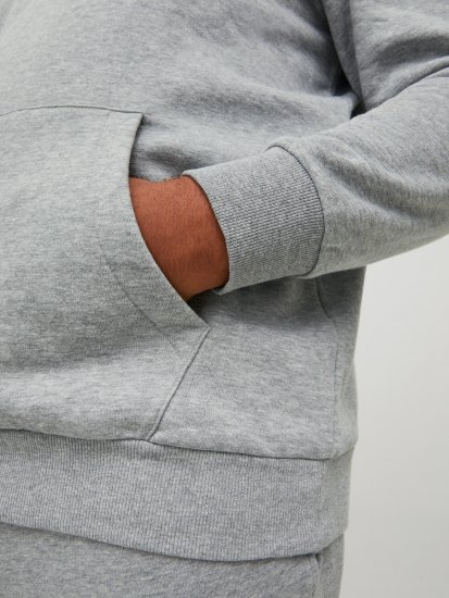 Jack & Jones JJLOCK SWEAT HOOD Grey - Gensere og hettegensere - Store hettegensere - 2XL-14XL