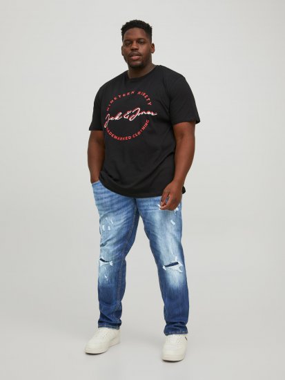 Jack & Jones JJIGLENN JJSEAL Blue Denim Jeans - Jeans og bukser - Store Bukser og Store Jeans
