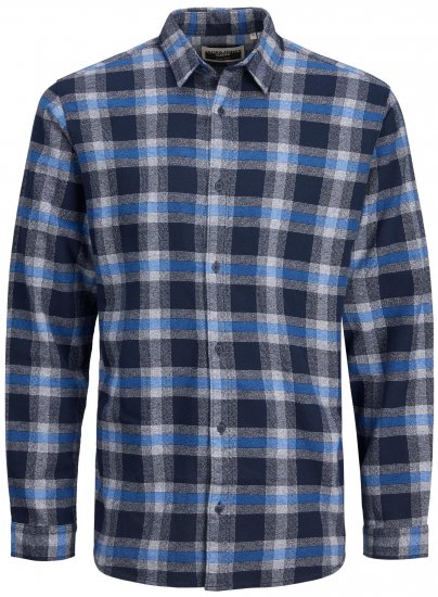 Jack & Jones JCOBERG SHIRT Blue - Skjorter - Store skjorter - 2XL-8XL