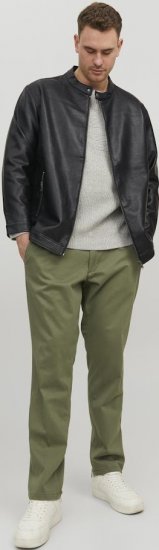 Jack & Jones Rocky Urban Rider Leather Jacket Black - Jakker - Store jakker - 2XL-12XL