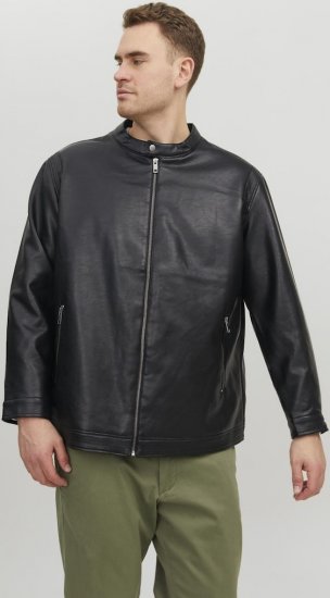 Jack & Jones Rocky Urban Rider Leather Jacket Black - Jakker - Store jakker - 2XL-12XL