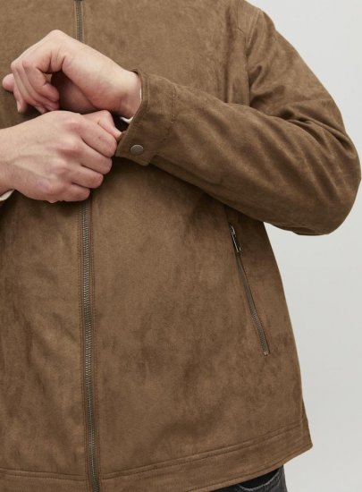 Jack & Jones Rocky Urban Rider Leather Jacket Brown - Jakker - Store jakker - 2XL-12XL
