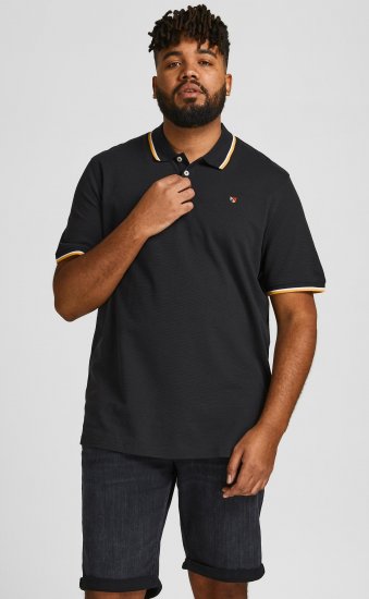 Jack & Jones JPRWINBLU Poloshirt Black - Polo- & piqueskjorter - Poloskjorte i store størrelser - 2XL-8XL