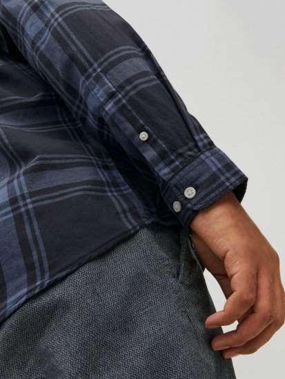 Jack & Jones JORJOSHUA Checked Shirt Navy - Skjorter - Store skjorter - 2XL-8XL