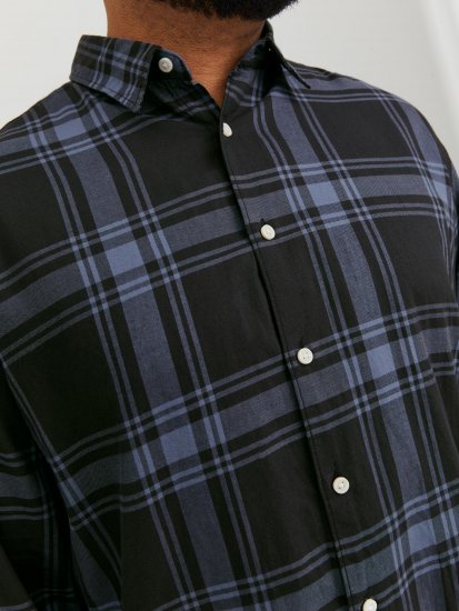 Jack & Jones JORJOSHUA Checked Shirt Navy - Skjorter - Store skjorter - 2XL-8XL