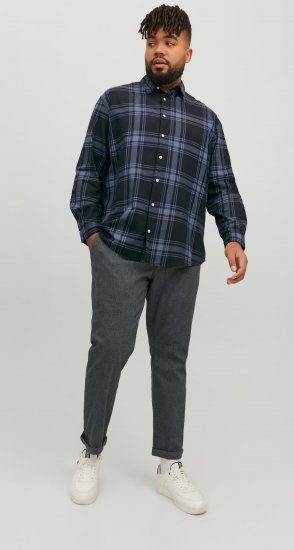 Jack & Jones JORJOSHUA Checked Shirt Navy - Skjorter - Store skjorter - 2XL-8XL