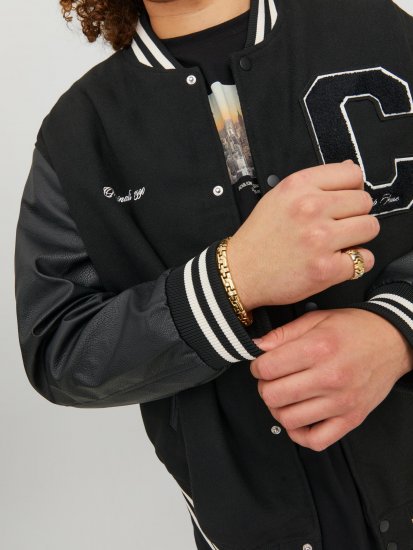 Jack & Jones JORCOLLEGE Bomber Jacket Black - Jakker - Store jakker - 2XL-12XL