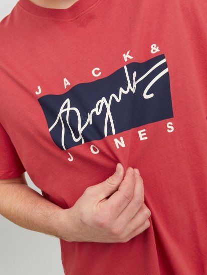 Jack & Jones JORJOSHUA T-shirt Red - T-skjorter - Store T-skjorter - 2XL-14XL