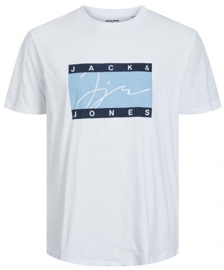 Jack & Jones JORJOSHUA T-shirt Bright White - T-skjorter - Store T-skjorter - 2XL-14XL