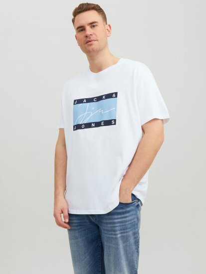 Jack & Jones JORJOSHUA T-shirt Bright White - T-skjorter - Store T-skjorter - 2XL-14XL