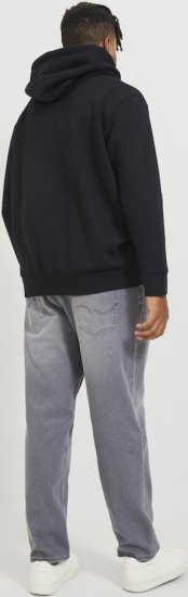 Jack & Jones ESTERBRO Zip Hoodie Black - Gensere og hettegensere - Store hettegensere - 2XL-14XL