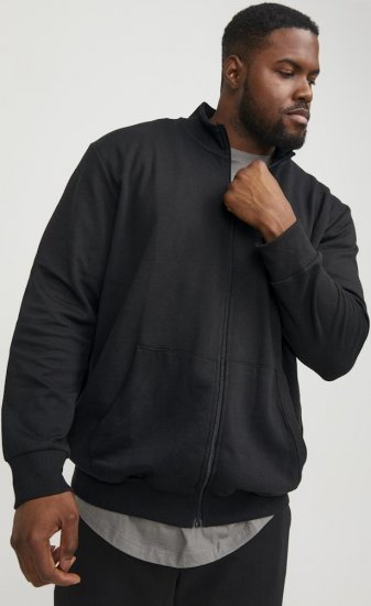 Jack & Jones PAULOS Turtleneck Zip Sweatshirt Black - Gensere og hettegensere - Store hettegensere - 2XL-14XL