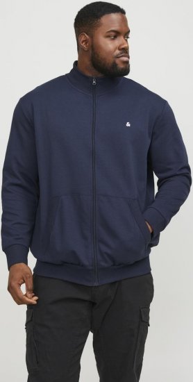 Jack & Jones PAULOS Turtleneck Zip Sweatshirt Navy Blazer - Gensere og hettegensere - Store hettegensere - 2XL-14XL