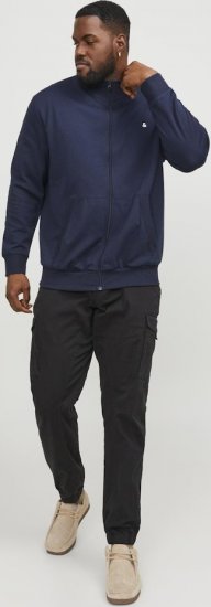 Jack & Jones PAULOS Turtleneck Zip Sweatshirt Navy Blazer - Gensere og hettegensere - Store hettegensere - 2XL-14XL