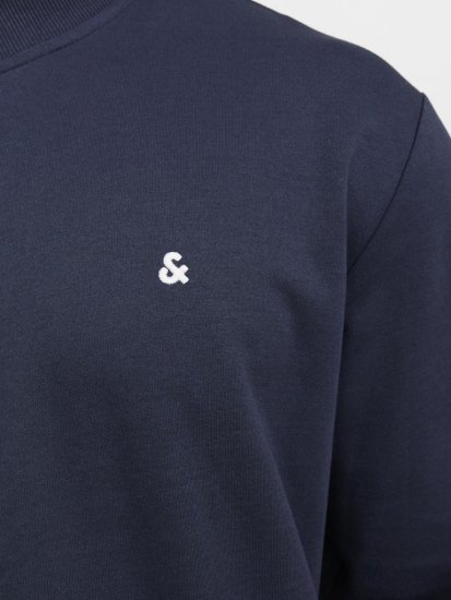 Jack & Jones PAULOS Turtleneck Zip Sweatshirt Navy Blazer - Gensere og hettegensere - Store hettegensere - 2XL-14XL