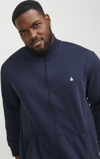 Jack & Jones PAULOS Turtleneck Zip Sweatshirt Navy Blazer - Gensere og hettegensere - Store hettegensere - 2XL-14XL