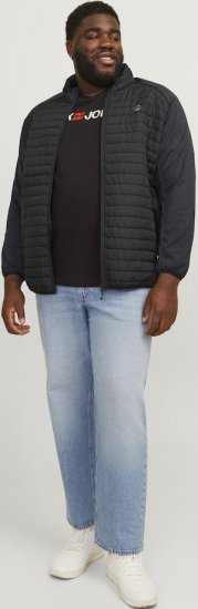 Jack & Jones MULTI SET-IN Sleeves Quilted Jacket With Collar Black - Jakker - Store jakker - 2XL-12XL
