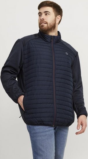 Jack & Jones MULTI SET-IN Sleeves Quilted Jacket With Collar Navy Blazer - Jakker - Store jakker - 2XL-12XL