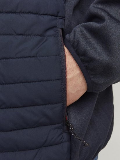 Jack & Jones MULTI SET-IN Sleeves Quilted Jacket With Collar Navy Blazer - Jakker - Store jakker - 2XL-12XL