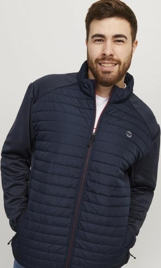 Jack & Jones MULTI SET-IN Sleeves Quilted Jacket With Collar Navy Blazer - Jakker - Store jakker - 2XL-12XL