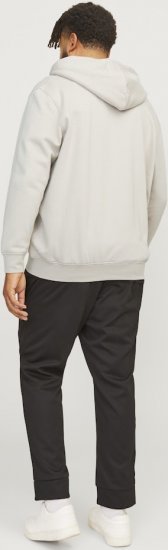 Jack & Jones ESTERBRO Zip Hoodie Light Grey - Gensere og hettegensere - Store hettegensere - 2XL-14XL