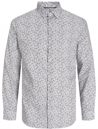 Jack & Jones JPRBLANORDIC LS Shirt White - Skjorter - Store skjorter - 2XL-8XL