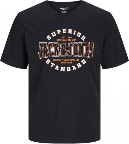 Jack & Jones LOGO O-Neck T-Shirt Black - T-skjorter - Store T-skjorter - 2XL-14XL