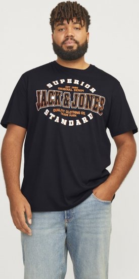 Jack & Jones LOGO O-Neck T-Shirt Black - T-skjorter - Store T-skjorter - 2XL-14XL