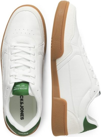 Jack & Jones Bounce Sneakers White/Verdant Green - Herresko 40-52 - Herresko i store størrelser