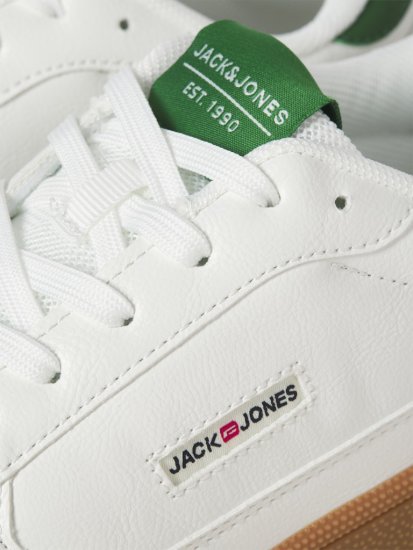 Jack & Jones Bounce Sneakers White/Verdant Green - Herresko 40-52 - Herresko i store størrelser