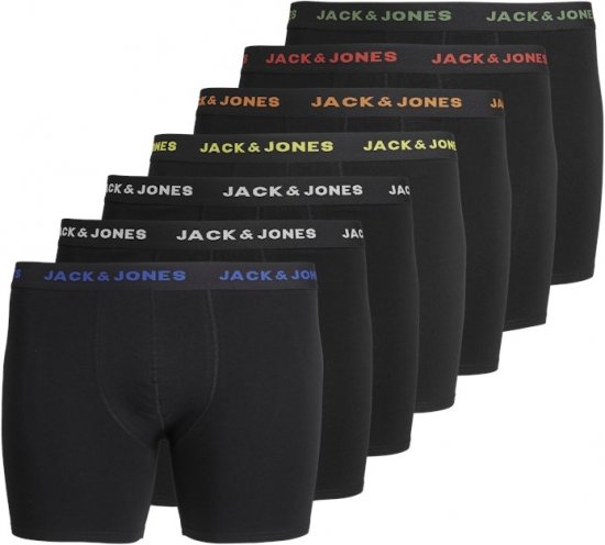 Jack & Jones BASIC Trunks 7-Pack Black - Undertøy & badetøy - Undertøy store størrelser 