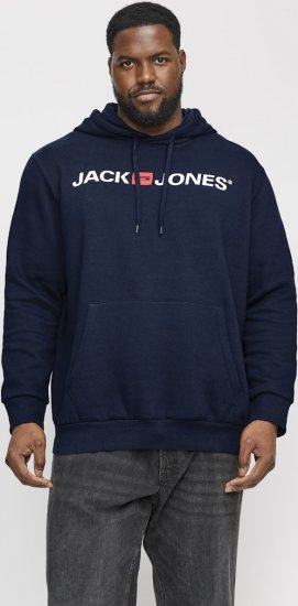 Jack & Jones CORP OLD LOGO REG FIT Hoodie Navy Blazer - Gensere og hettegensere - Store hettegensere - 2XL-14XL