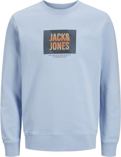 Jack & Jones HUDSON Sweatshirt Chambray Blue - Gensere og hettegensere - Store hettegensere - 2XL-14XL