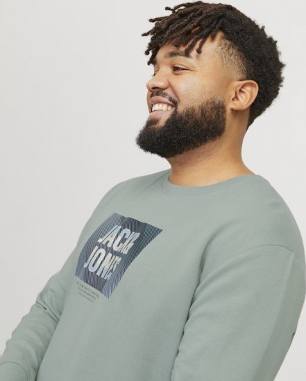 Jack & Jones HUDSON Sweatshirt Iceberg Green - Gensere og hettegensere - Store hettegensere - 2XL-14XL